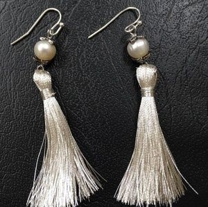 Tassle and fresh water pearl earrings